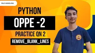 Python Oppe 2 Practice Question 2 | remove_blank_lines using File Handling in Python