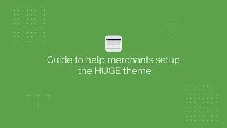 Huge Shopify Theme for OS 2.0 - Demo Setup Instructions