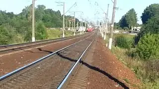 Электропоезд ЭД4М-0357. Перегон Струнино-Арсаки