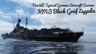 World Of Warships Blitz - KMS Black Graf Zeppelin First Impressions Gameplay