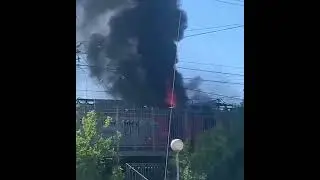 Поожар🔥 в электричке Москвы