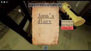 The Asylum chapter 2 Jona's diary in true ending