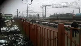 БЧ электричка эр9т 693 на станции Борисов