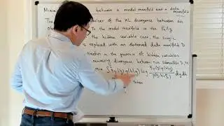 Minimizing divergence between a model manifold and a data manifold