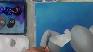 Paint a plumeria flower in acrylics