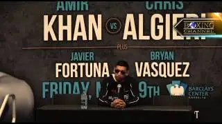 Amir Khan gets UD win over Chris Algieri, post fight press conference.