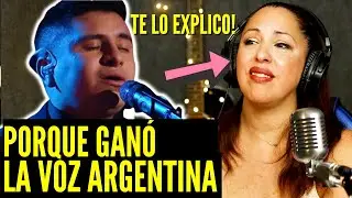 VOCAL COACH  ARGENTINA en ESPAÑA | SE EMOCIONA con el GANADOR LA VOZ ARGENTINA | reacción