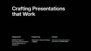 Crafting Presentations that Work (2/2)