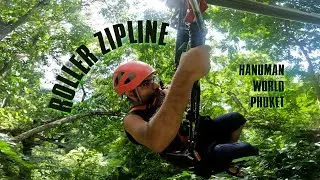 Roller Ziplining at Hanuman World, Phuket, Thailand