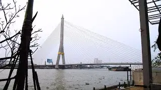 Бангкок. Уличная гимнастика на берегу Чаупхраи.