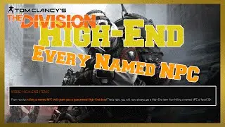 High-End EVERY Named NPC Drop (Confirmed+Proof)