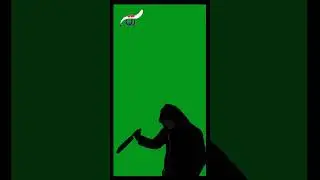 Scary man knife crush hand animation on green background.   #shorts #animation #greenscreen  #green