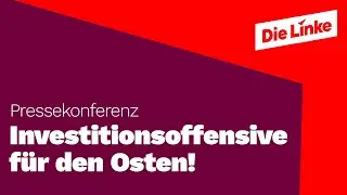 Eine Investitionsoffensive für den Osten! Pressekonferenz mit Martin Schirdewan & Stefan Hartmann