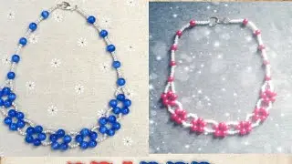 diy beaded necklace design.beaded jewelry set. পুঁতির নেকলেস সেট।