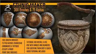Ethnic tattoos and decorations inside ZBrush with Ethnic Maker