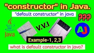 default constructor in java |lec-2| system define | user define | AndroJavaOfficial