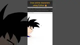 Draw anime characters using python turtle with just 500 lines of code #shorts #anime #naruto
