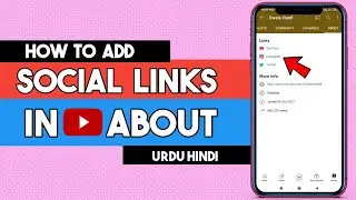 How To Add Social Media Links in YouTube About Section | YouTube About May Social Link Kaise Lagaye