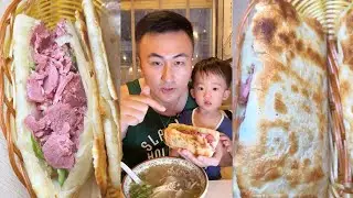 Chinese Version Of Sandwich, Donkey Meat Baked Wheaten Cake