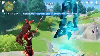 【Genshin Impact】Challenge- Light all the brazier and open the chest within 20 seconds