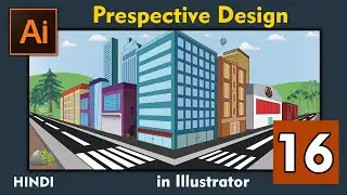CH 16. How to use Perspective Tools in Adobe Illustrator for Beginners💥[Hindi] Illustrator Tutorial