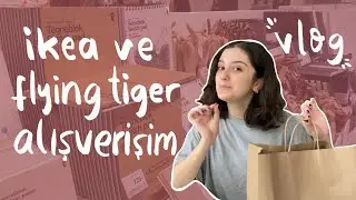 İkea ve Flying Tiger alışveriş vlog | Çalışma sandalyesi ve uygun fiyatlı sanat malzemesi alıyoruz 🐝