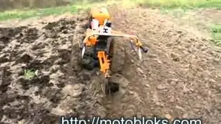 Мотоблок Кентавр пашет сам