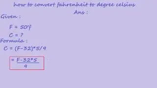 how to convert fahrenheit to degree celsius