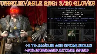 Unbelievable RNG! 3/20 Gloves from Just 3 Million Gold Gamble Diablo 2 Resurrected