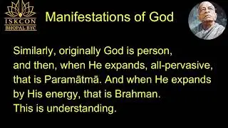 Manifestations of God