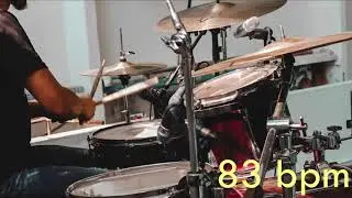 83 Bpm Drum Track Batería - Funk Beat Sixteenth note Groove