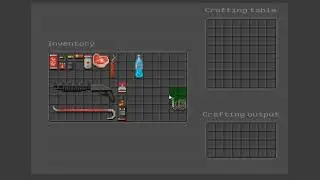 Interactive inventory system crafting showcase