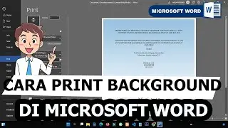 print background warna dan gambar di ms word