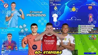 eFootball PES 2026 PPSSPP Android Offline Full Update UCL & League Kits 25/26 Season 4k Graphics