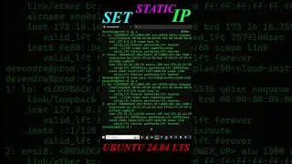 Set static IP address in ubuntu 24 / Assign manual IP in ubuntu 24 