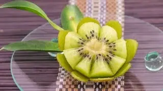 Easy Kiwi lotus flower carving