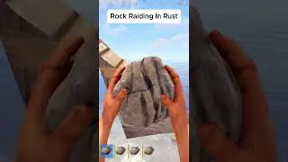 Rock raiding in Rust  #rustconsole #rust #rustsolo #rustconsole #rustclips #rustgame #rustraid