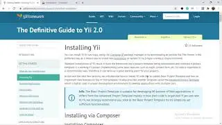 How to install Yii2 basic template