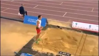 Luis Alberto Rivera - Nuevo Récord Mundial en Universiada - Salto De Longitud en Kazan Rusia 2013
