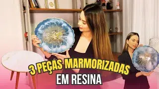 3 DIY - COMO FAZER PEÇAS DE RESINA EPOXI COM EFEITO MARMORE
