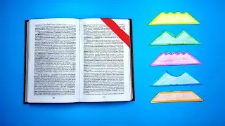 📚 5 Simple Bookmarks for A4 Paper Books | Crafts for school in 5 minutes