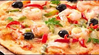 pizza fruit de mer   بيتزا فواكه البحر سهلة و سريعة