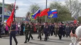 Праздничный парад в честь 77-й годовщины победы в Великой Отечественной войне в г.Нижнеудинск.