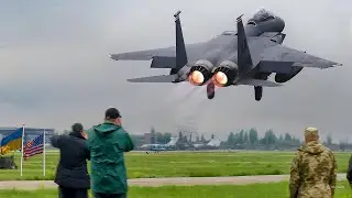 Ukrainian F-15 Pilots Emergency Takeoff at Starokostiantyniv Air Base