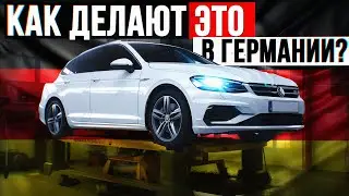 Oil change for a Ford Mondeo in Germany