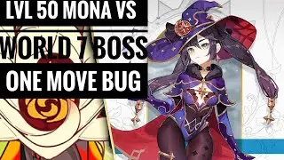 Level 50 MONA killing World 7 Boss with one MOVE | Genshin Impact