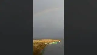 Озеро Буртниеки 15.10.23. Радуга над озером.  