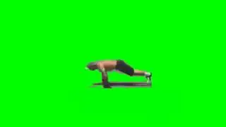Push ups and dips green screen
