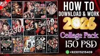 How to Download or Work 2026 Collage 150 Psd Pack | Photo Collage Frame 150 PSD Prime Pack
