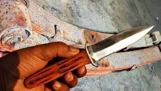 Amazing Technique of Making Super Sharp Boot Knife From Old Truck Leaf Spring | Smithing skill